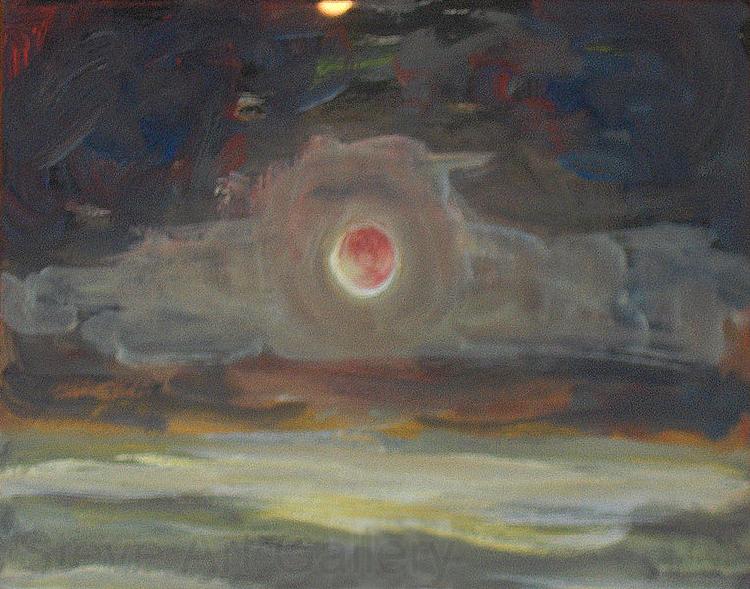 Georges Jansoone Sunset over the North Sea Germany oil painting art